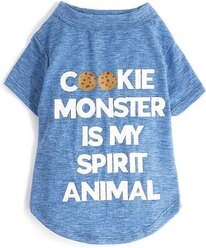 Fab Dog Cookie Monster Is My Spirit Animal Dog T-Shirt, 14-in