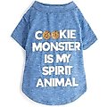 Fab Dog Cookie Monster Is My Spirit Animal Dog T-Shirt, 14-in