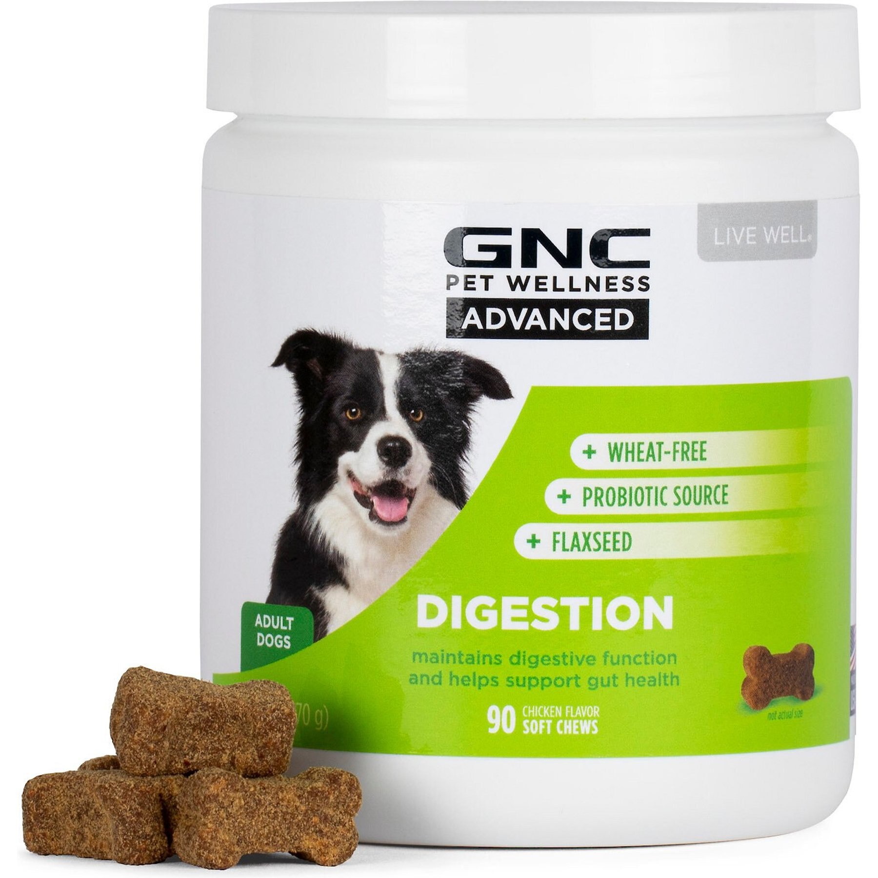 GNC Pets Advanced Vision Support Chicken Flavor Soft Chews Dog Supplement, 90 count