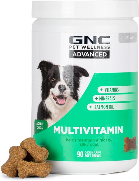 GNC Pets Advanced Multivitamin Chicken Flavor Soft Chews Dog Supplement, 90 count slide 1 of 5