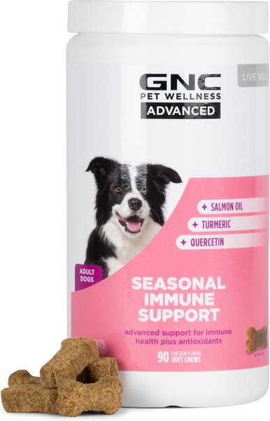 GNC Pets Advanced Seasonal Immune Support Chicken Flavor Soft Chews Dog Supplement, 90 count slide 1 of 5