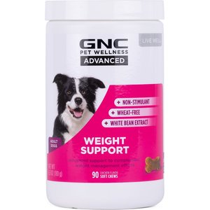 GNC Pets Advanced Weight Support Chicken Flavor Soft Chews Dog Supplement, 90 count