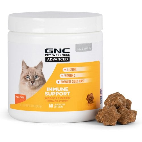 GNC Pets Advanced Immune Support Chicken Flavor Soft Chews Cat Supplement, 60 count Product background