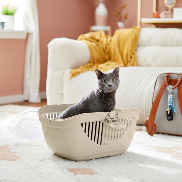 FRISCO Top Loading Cat Kennel, Gray - Chewy.com