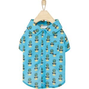 Wagatude Pineapple Print Dog Shirt, Blue, Large