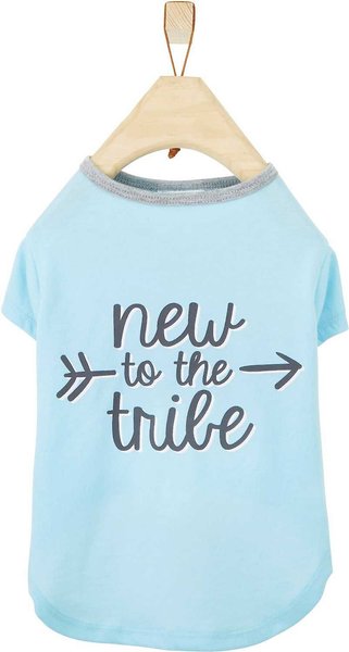 Wagatude New to the Tribe Dog T-Shirt, Blue, Large slide 1 of 6