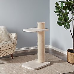 Two By Two City Cat Deluxe European 38-in Faux Fur Cat Tree, Beige