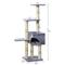 Show in main carousel: Two By Two The Spruce 54.3-in Plush Cat Tree Playground & Condo, Grey slide 2 of 3