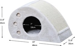 Two By Two The Magnolia 18.9-in Mini Plush Cat Condo, Cream slide 2 of 4