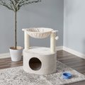 Two By Two The Holly 23.6-in Plush Cat Tree & Condo, Cream