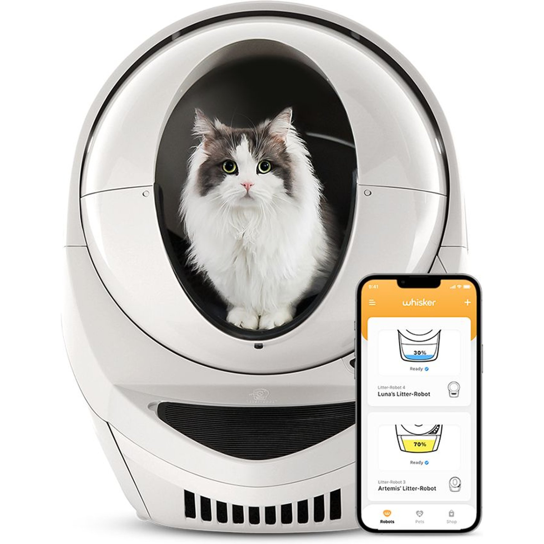 LITTER ROBOT 3 WiFi Enabled Automatic Self Cleaning Cat Litter Box Grey Chewy