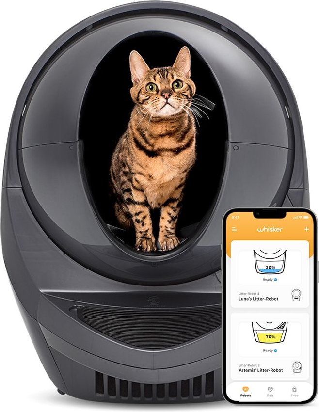 LITTER-ROBOT 3 Enabled Automatic Self-Cleaning Litter Box, Grey - Chewy.com