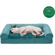 FURHAVEN Plush & Suede Full Support Orthopedic Sofa Dog & Cat Bed, Deep ...