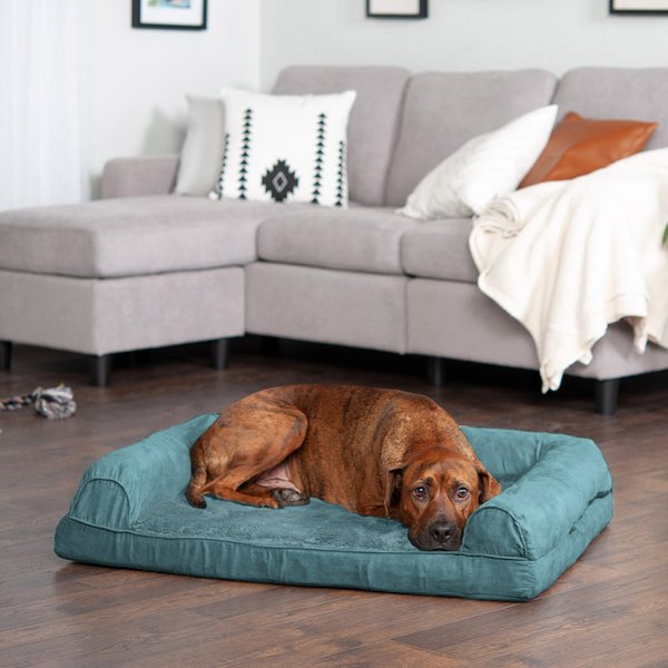 FurHaven Plush & Suede Full Support Orthopedic Sofa Dog & Cat Bed, Deep Pool, Large slide 1 of 9