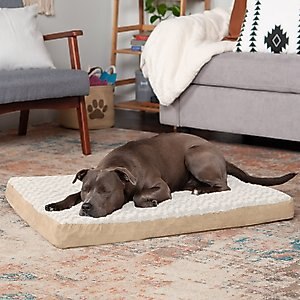 FurHaven NAP Ultra Plush Full Support Orthopedic Deluxe Dog & Cat Bed, Cream, Large