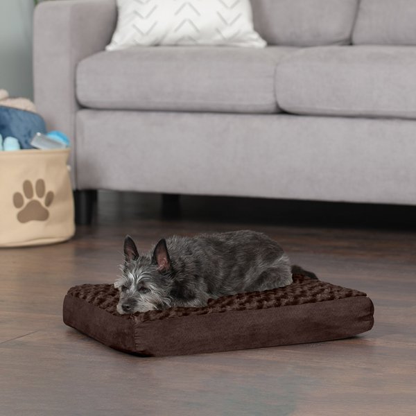 FurHaven NAP Ultra Plush Full Support Orthopedic Deluxe Dog & Cat Bed, Chocolate, Small slide 1 of 10