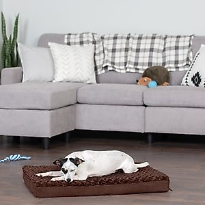 FurHaven NAP Ultra Plush Full Support Orthopedic Deluxe Dog & Cat Bed, Chocolate, Medium