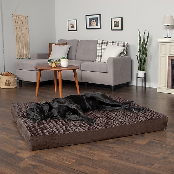 FurHaven NAP Ultra Plush Full Support Orthopedic Deluxe Dog & Cat Bed, Chocolate, Jumbo Plus slide 1 of 10