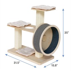 Penn-Plax Wheeled 35-in Sisal Cat Tree slide 2 of 3