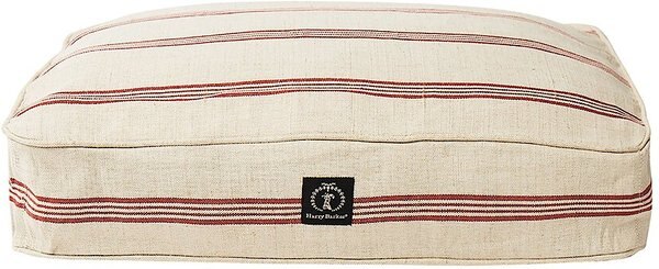 Harry Barker Grain Sack Rectangle Pillow Dog Bed w/Removable Cover, Red, Medium  slide 1 of 2