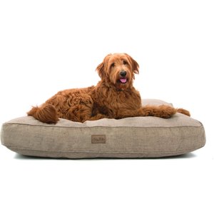 Harry Barker Tweed Rectangle Pillow Dog Bed w/Removable Cover, Brown, Large 