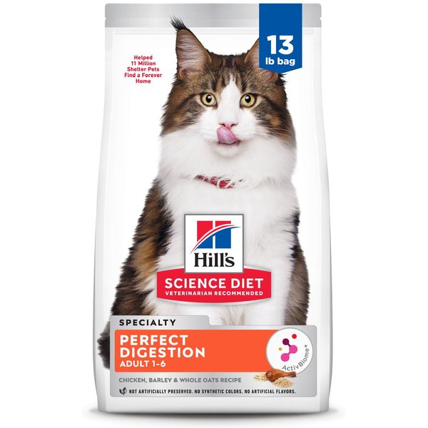 HILL'S SCIENCE DIET Adult 1-6 Chicken & Brown Rice Recipe Dry Cat Food ...