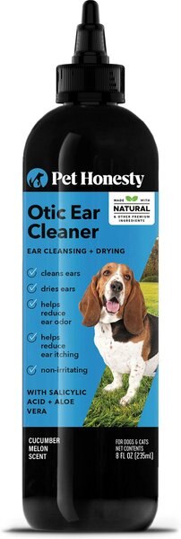 Pet Honesty Otic Ear Cleaner Ear Cleansing & Drying Cucumber Melon Scent Dog Ear Cleaner, 8-oz bottle slide 1 of 7