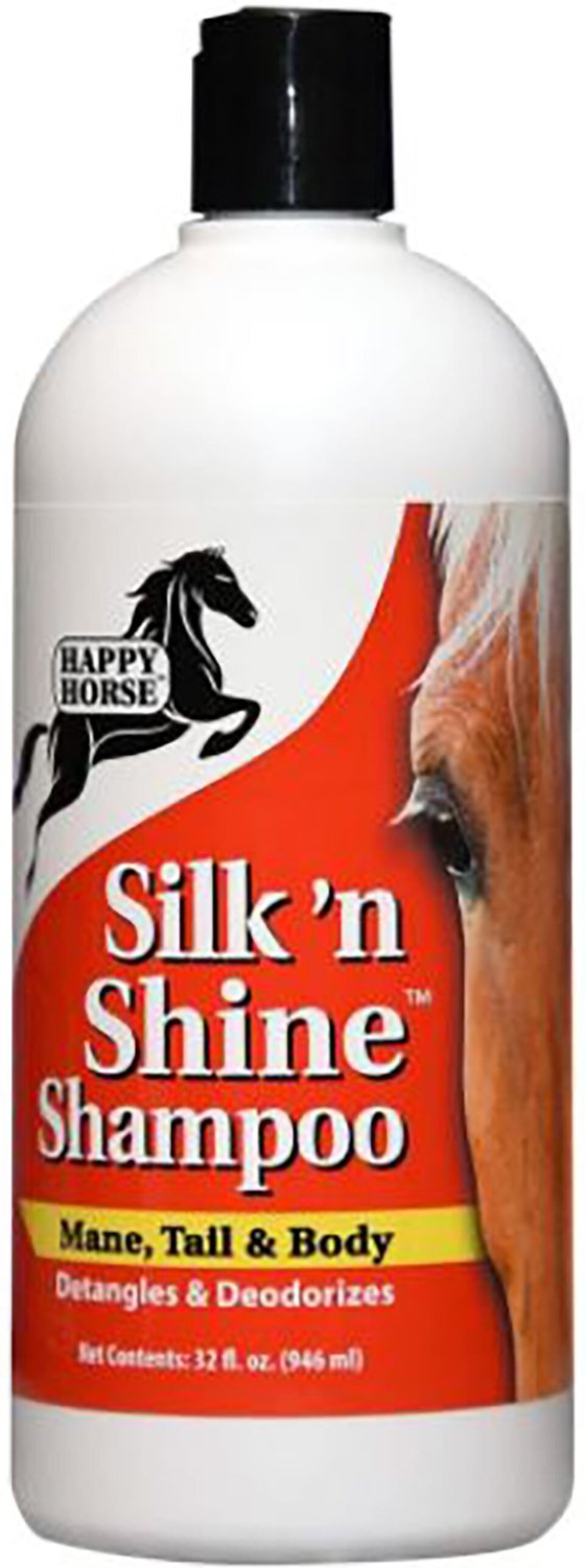 HAPPY HORSE Silk 'n Shine Mane Tail & Body Horse Shampoo, 32-oz bottle -