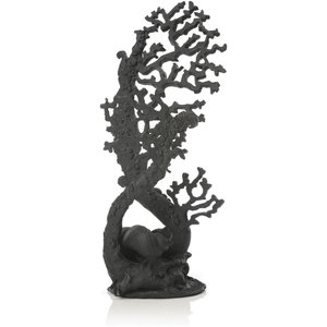 biOrb Fan Coral Aquarium Ornament, Black, Large
