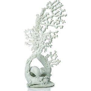 biOrb Fan Coral Aquarium Ornament, White, Large