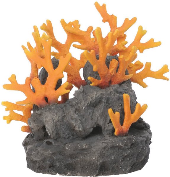 biOrb Lava Rock with Fire Coral Aquarium Ornament  slide 1 of 2