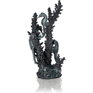 biOrb Seahorses on Coral Aquarium Ornament, Black, Medium