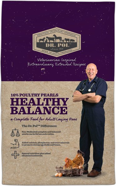 Dr. Pol Healthy Balance 16% Poultry Pearls Layer Complete Chicken Feed, 6-lb bag slide 1 of 5
