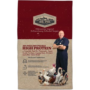 Dr. Pol High Protein 28% Poultry Pearls Complete Bird Feed, 6-lb bag