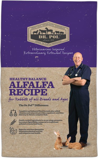 Dr. Pol Healthy Balance Alfalfa Recipe Rabbit Food, 30-lb bag slide 1 of 5