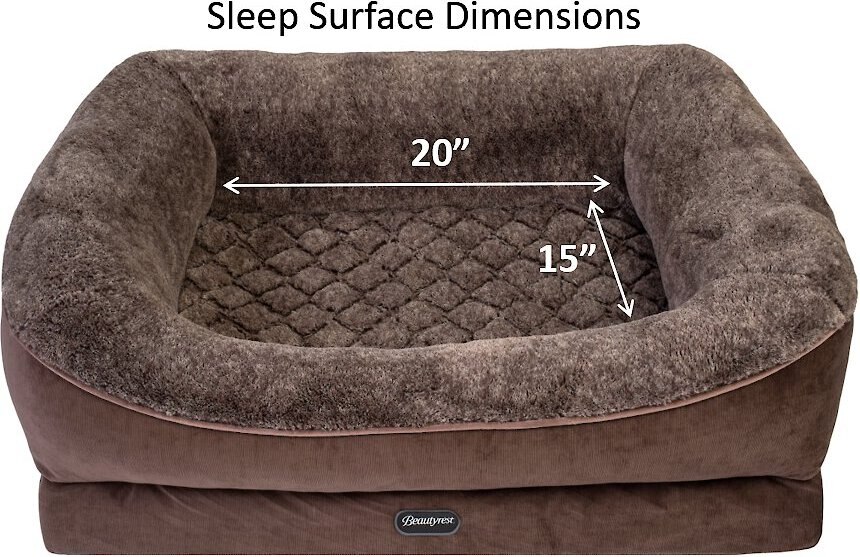 BEAUTYREST Ultra Plush Cuddler Dog & Cat Bed, Gray, Medium