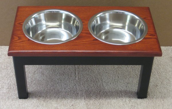 Classic Pet Beds Elevated Double Bowl Dog & Cat Diner, Espresso/Cherry, 12-cup slide 1 of 1