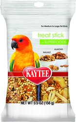 Kaytee Avian Superfood Treat Stick Almond & Walnut Bird Treat, 5.5-oz bag