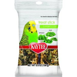 Kaytee Avian Superfood Treat Stick Spinach & Kale Bird Treat, 5.5-oz bag
