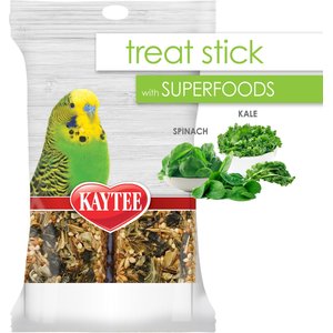 Kaytee Avian Superfood Treat Stick Spinach & Kale Bird Treat, 5.5-oz bag