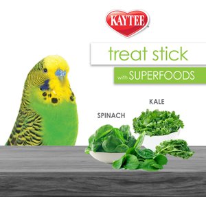 Kaytee Avian Superfood Treat Stick Spinach & Kale Bird Treat, 5.5-oz bag