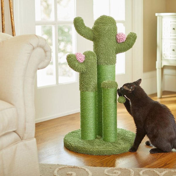 Frisco Cactus Cat Scratching Post, 33-in, Tri-post slide 1 of 6