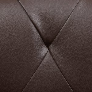 Frisco Leatherette Tufted Sofa Cat & Dog Bed, Brown, Medium