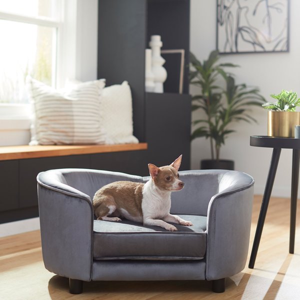 Frisco Loveseat Pet Bed With Removable Cover, Gray, Medium - Chewy.com