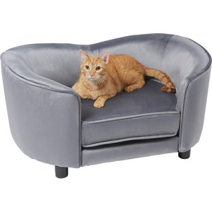 Frisco Loveseat Pet Bed with Removable Cover, Gray, Medium