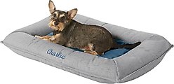 Frisco Orthopedic Personalized Bolster Dog Bed w/Removable Cover, Harbour Blue, Large slide 2 of 7