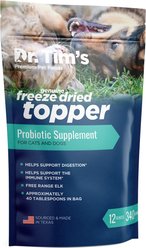 Dr. Tim's Elk Probiotic Freeze-Dried Topper Dog & Cat Supplement, 12-oz bag