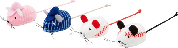 Frisco Baseball Mice Cat Toy with Catnip, 4 count slide 1 of 3