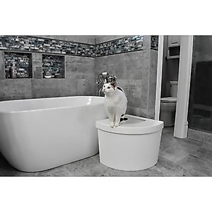 Kitangle Top Entry Cat Litter Box, Large, White
