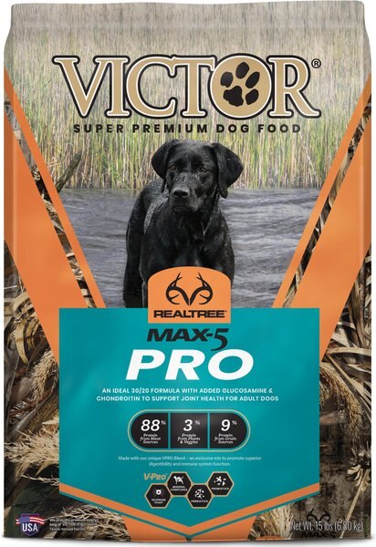 VICTOR Realtree MAX-5 PRO Dry Dog Food, 15-lb bag slide 1 of 8